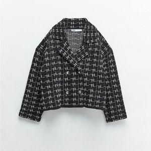 Zara Metallic Thread knit Cardigan Jacket brand new , size M color black& white